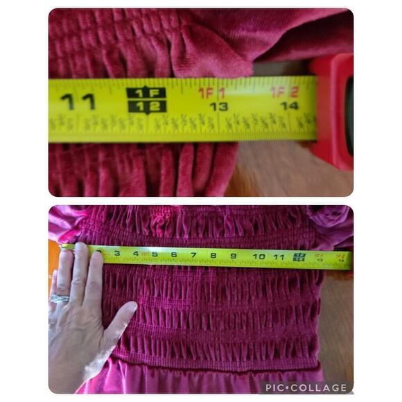 Milkmaid Velvet‎ Regency Smocked Dress XS Pink Romantic Fairy Lauren Conrad - Picture 9 of 12